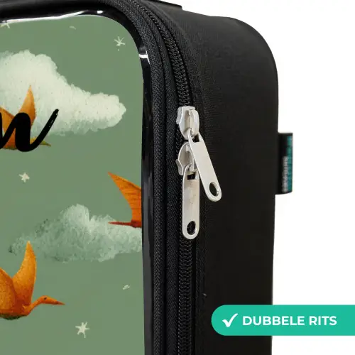 Patroon - Dino - Pterosaurussen Kinderkoffer - Zwart klein -rits_NL