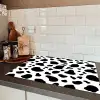 Vlekken - Zwart - Wit - Koe Inductie beschermer vinyl 3mm klein 276 -sfeer3