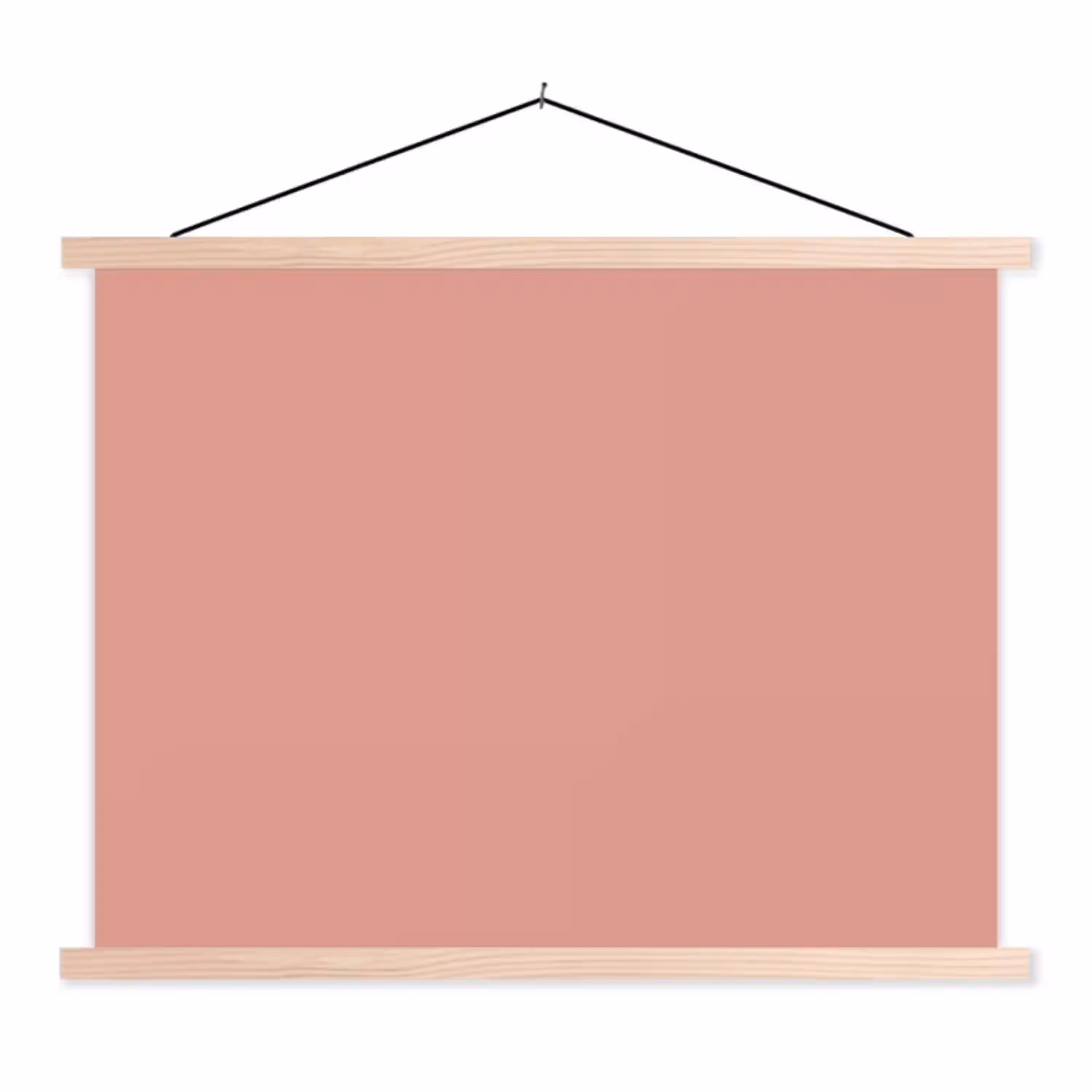 Muted - Salmon - Koraal textielposter latten blank klein 122 -3d