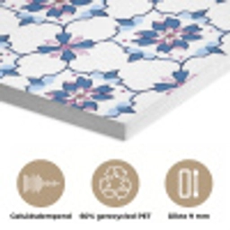 Modern - Patroon - Blauw - Roze PET vilt klein 837 -closeup_NL