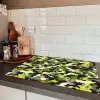 Groen - Geel - Camouflage - Patroon Inductie beschermer vinyl 3mm klein 276 -sfeer3