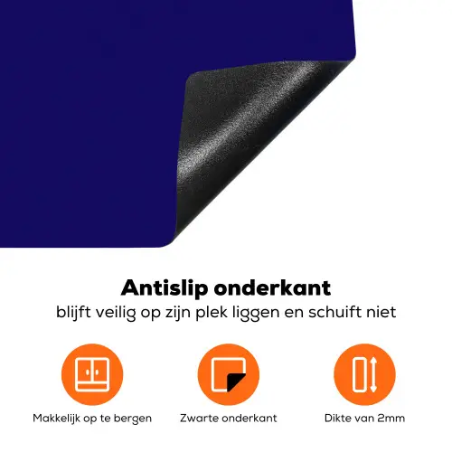 Why not - Blauw - Handgeschreven Inductie beschermer vinyl 3mm klein -zzzzzzz-td-onderkant