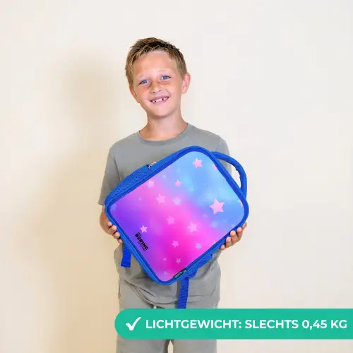 Sterren - Roze - Blauw Kinderrugzak - Blauw middel -sfeer1_NL