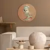 Kerkuil - Koksmuts - Oranje - Vogel Akoestische PET Vilt - Rond klein -sfeer1