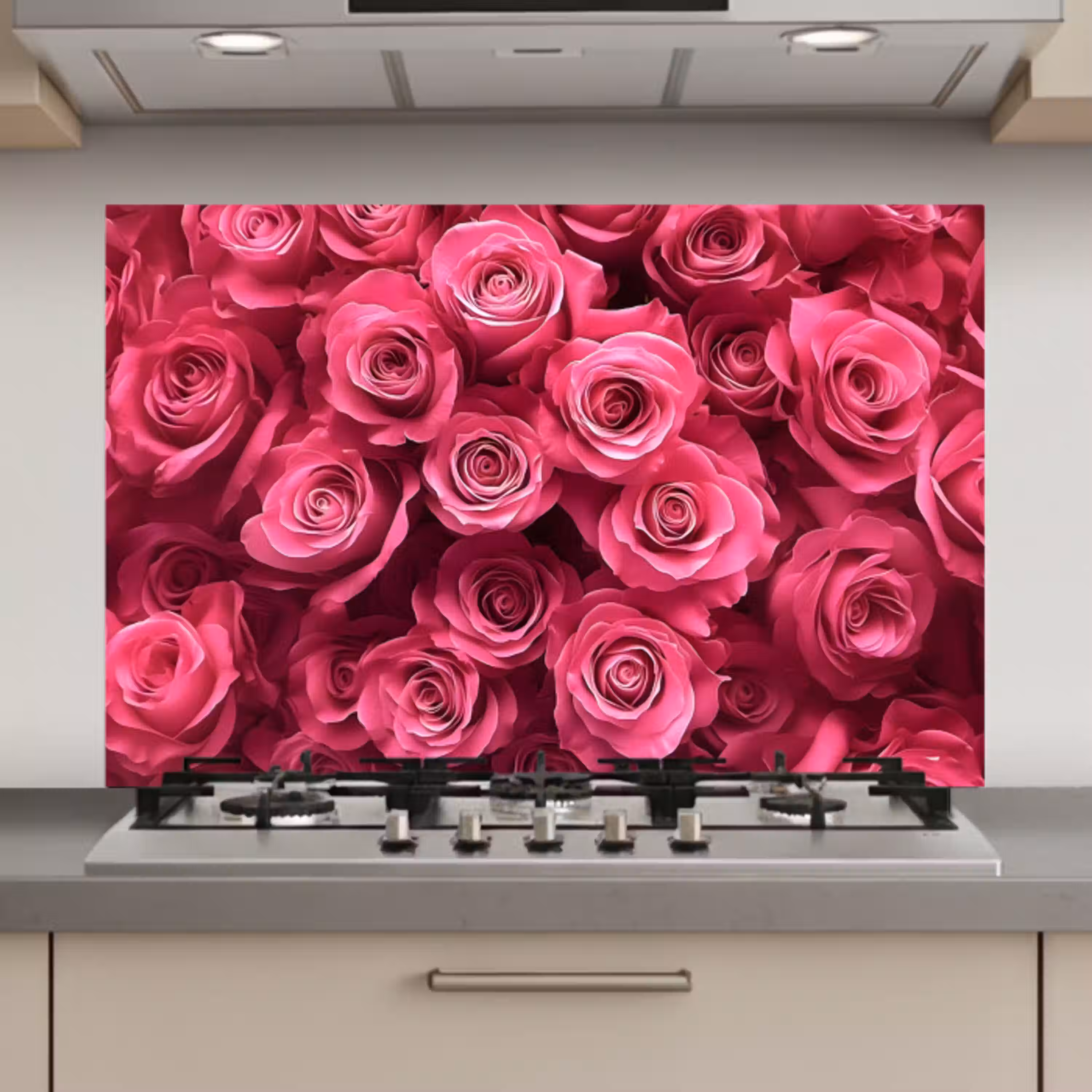 Rozen - Pink - Bloem keuken achterwand spatscherm klein -3d_website