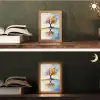 Boom - Kunst - Seizoenen - Lente - Herfst Light Box met kabel (Tafellamp) klein -sfeer3