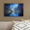 Stad Kuala Lumpur - Skyline - Wolkenkrabbers - Water canvas 2cm klein -sfeer3