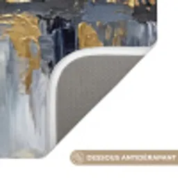 Abstract - Structuur - Goud - Grijs - Modern Badmat klein -USP_AntislipFR