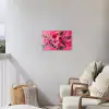 Bloemen - Verf - Roze Tuinposter op houten frame 2 cm dik klein -sfeer1
