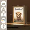 Leeuw - Dieren - Kinderen - Bruin - Meisje Light Box met kabel (Kinderlampje) klein -USP_NL