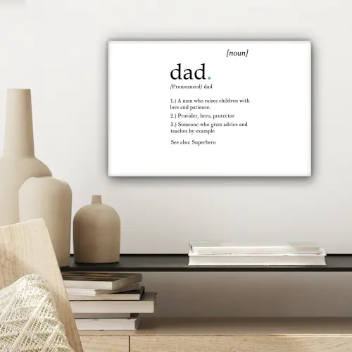 Spreuken - Papa definitie - Quotes - Dad canvas 2cm klein -sfeer6