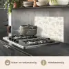 Bloemenpatroon - Silhouet - Wit keuken achterwand spatscherm klein 900 -usp_NL
