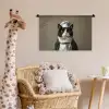 Kat - Kokskleding - Zwart - Wit Wandkleed katoen klein -wsfeer5_kind