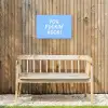 Blauw - Wit - You fuckin rock Tuinposter op houten frame 2 cm dik klein -sfeer4