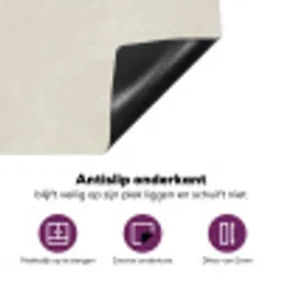 Zandkleurig - Modern - Egaal Inductie beschermer vinyl 3mm klein 276 -zzzzzzz-cc-onderkant