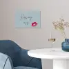 Kiss my ass - Lip - Blauw poster papier klein -sfeer3