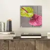 Planten - Anthurium - Groen - Roze plexiglas 5mm klein -sfeer1