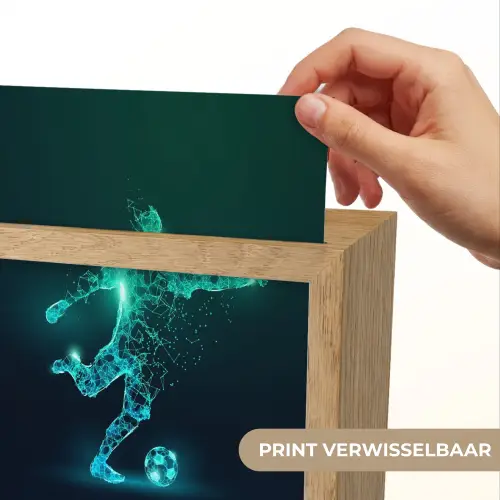 Voetballer - Trap - Blauw - Digitaal Light Box met kabel (Kinderlampje) klein -USP_websiteprintNL