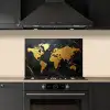 Wereldkaart - Goud - Marmer keuken achterwand spatscherm klein -sfeer1