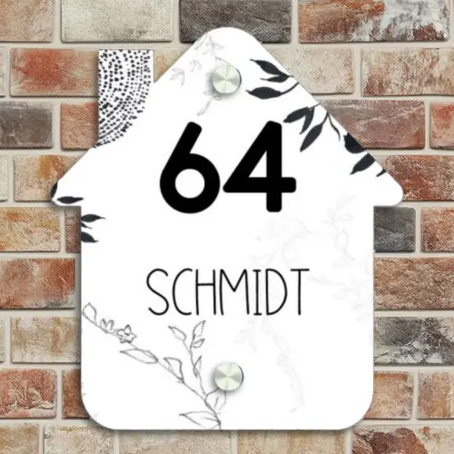 Botanisch - Modern Naambord Huisje klein -sfeer6
