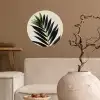 Palmblad - Donkere bladen - Subtiel Wandcirkel behangsticker klein -sfeer1