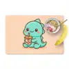 Dino - Boba - kawaii - Oranje Placemat vinyl groot -zzzproduct_Kitchenyeah-website