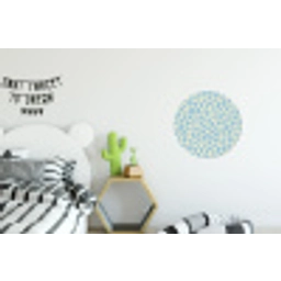 Giraf - Modern - Blauw Wandcirkel aluminium klein 190 -kinderkamer