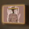 Abstract - Figuur - Illustratie - Hoed Light Box met batterij (Wandlamp) middel -z3d_website