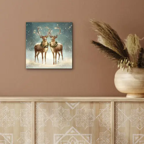 Kerstmagie - Winterwoud - Rendier aluminium wit klein -sfeer4