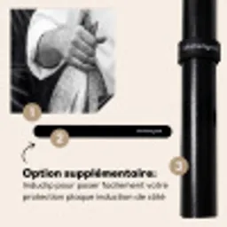 Vissen - Chef - Zwart - Wit Inductie beschermer vinyl 3mm middel -zzzzzzz-induclip_FR