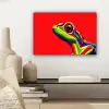Kikker - Kleurrijk - Strepen - Ogen canvas 2cm klein -sfeer6