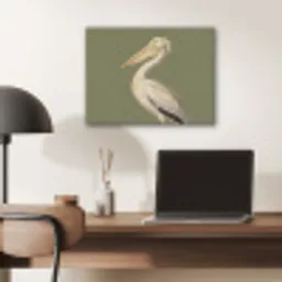 Pelikaan - Wit - Vogel - Klassiek - Natuur PET vilt klein -sfeer5