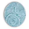 Water - Blauw - bubbels Akoestische PET Vilt - Rond klein -3d