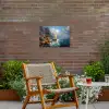 Zeilschip - Zee - Rotsen - Wolken Tuinposter op houten frame 2 cm dik klein -sfeer3