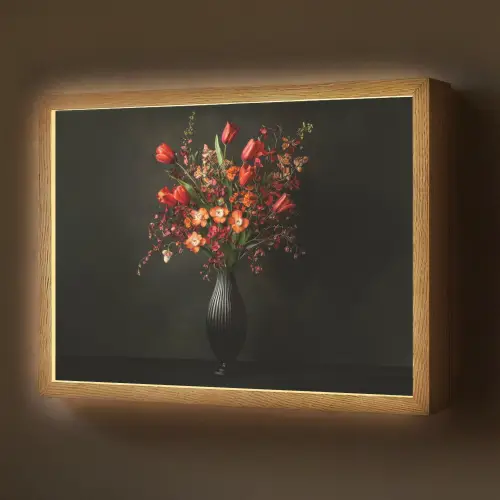 Bloemen - Takken - Boeket Light Box met batterij (Wandlamp) middel -z3d_website
