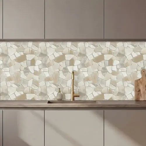 Mozaïek - Stenen - Beige keuken achterwand 2 middel 871 zz_3dshopping