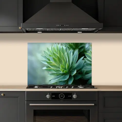 Blad - Plant - Groen - Textuur keuken achterwand spatscherm klein -sfeer1