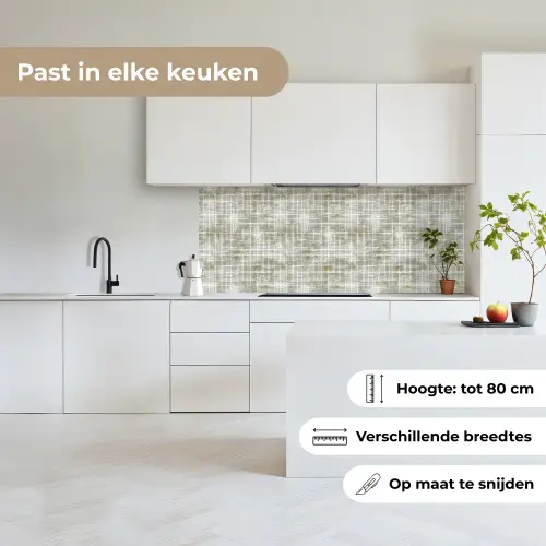 Linnen - Patroon - Groen keuken achterwand 2 middel 871 -sfeer4_NL