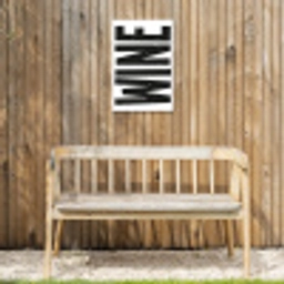Vintage - Japandi - Wine - Decoratie Tuinposter op houten frame 2 cm dik klein -sfeer4