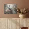 Pauw - Pauwenveren - Vogel - Jungle - Bloemen PET vilt klein -sfeer4