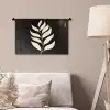 Blad - Wit - Minimalistisch Wandkleed katoen klein -sfeer4