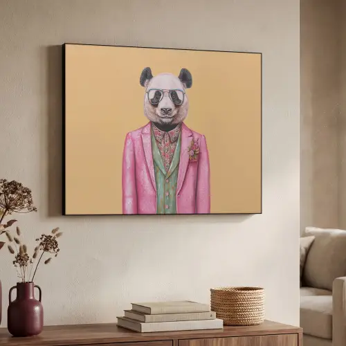 Panda - Pak - Zonnebril - Blauw Textielframe zwart klein -sfeer3