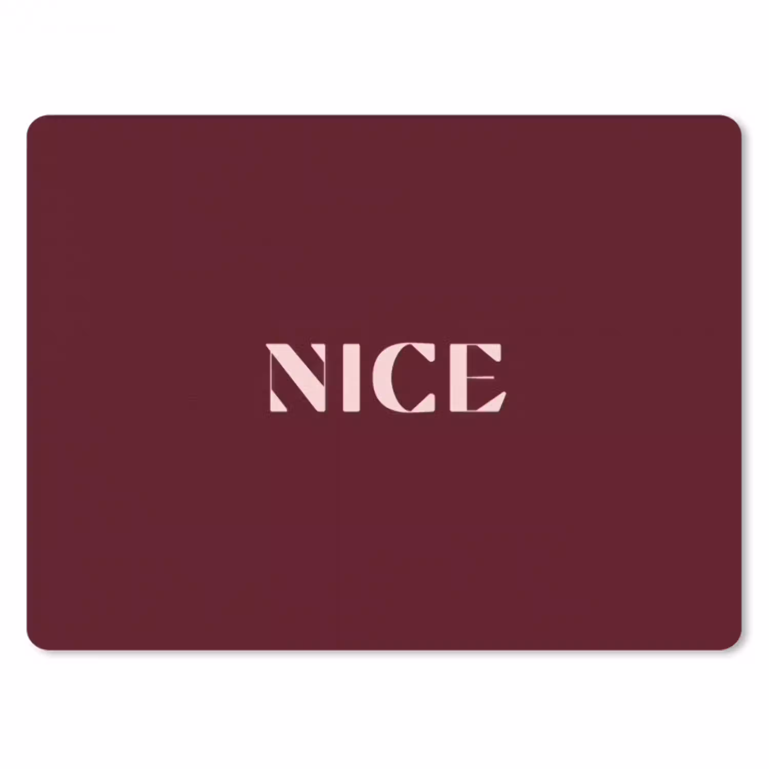Nice - Bordeaux - Roze muismat rubber klein -3d
