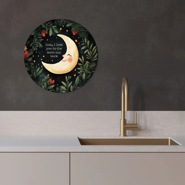 Maan - Quote - Bloemen - Sterren KitchenYeah - Keuken - Wandcirkel Forex klein -sfeer1