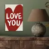 Loveyou - Hart - Rood aluminium wit klein -sfeer2