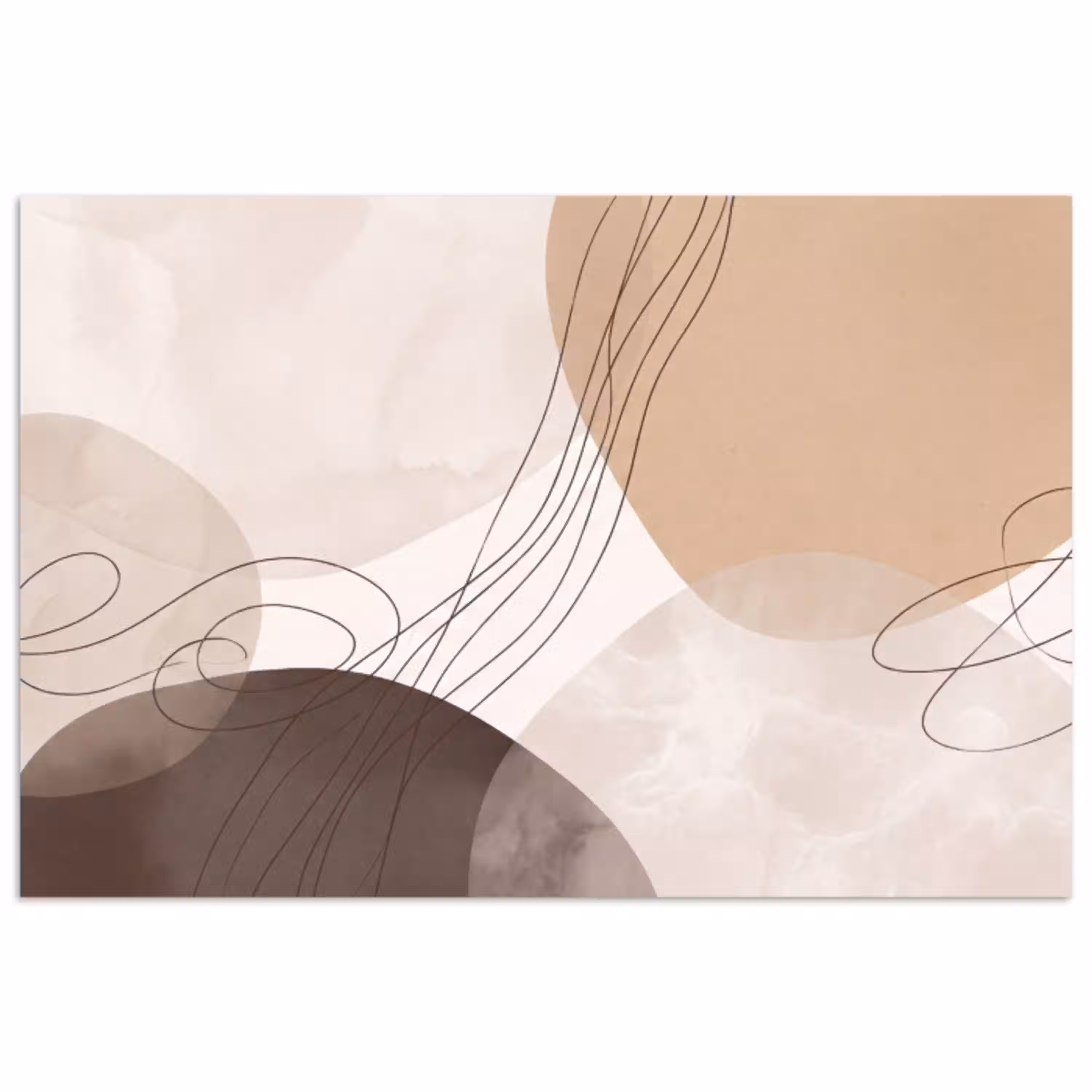 Abstractie - Beige - Modern poster papier klein -3d