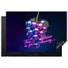 Quote - Neon - Disco - Druiven Inductie beschermer vinyl 3mm klein -3d