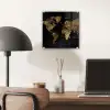 Wereldkaart - Goud - Luxe - Aarde - Zwart plexiglas 5mm klein -sfeer6