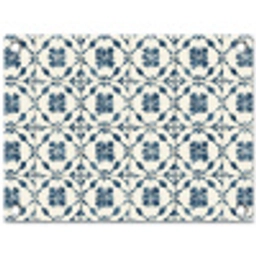 Grafisch - Tegel - Blauw tuinposter los doek klein 239 -3d