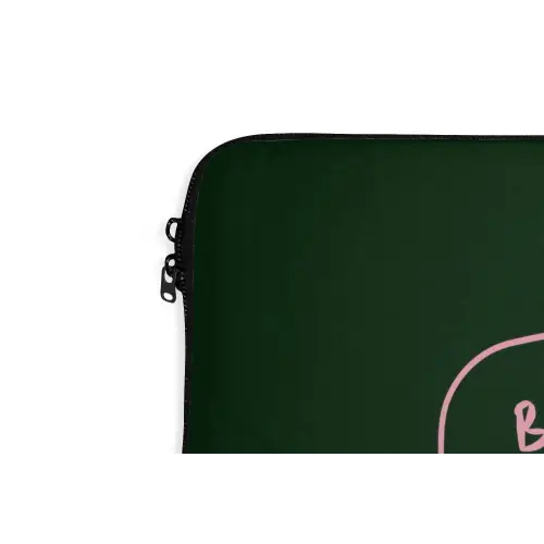 Tekstwolkje - Donkergroen - BLAH BLAH BLAH laptophoes neopreen klein -detail